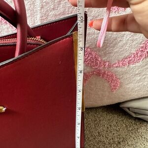 Steve Madden Red Tote Bag with Gold Hardware